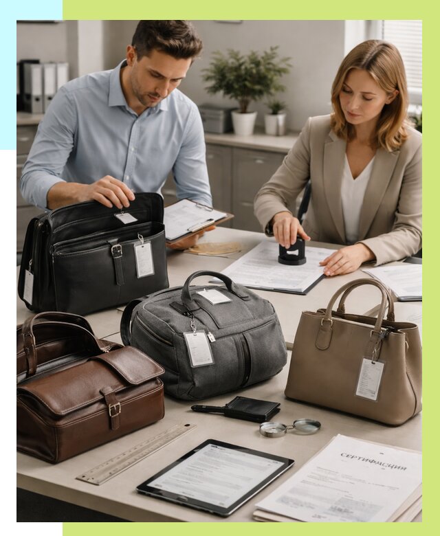 Сертификация сумок в Кирове-Чепецке от 8156 руб. | Алешин-Крв