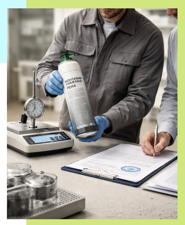 Сертификация монтажной пены в Кирове-Чепецке от 16311 р. | Алешин-Крв