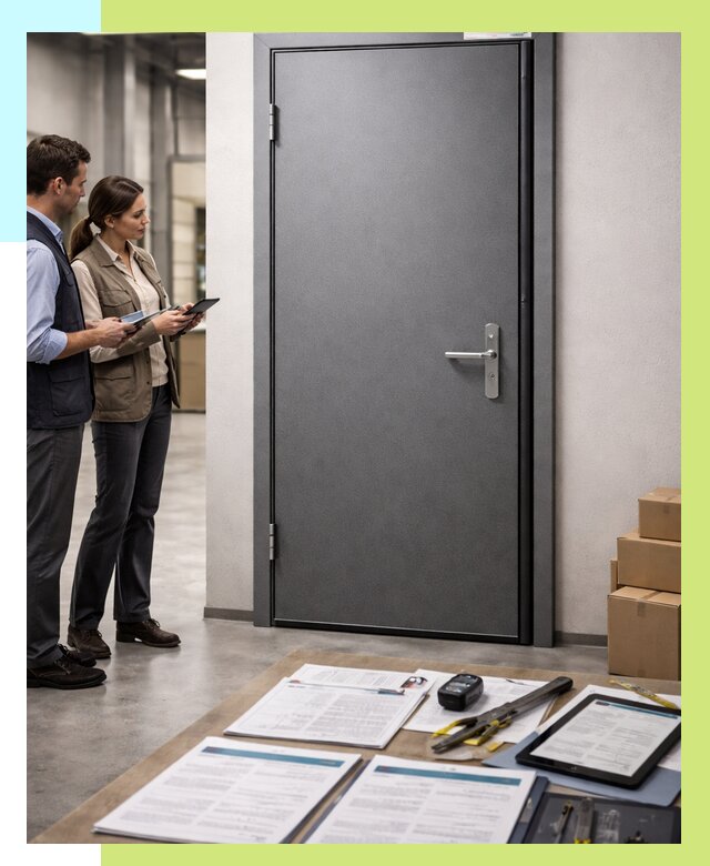 Сертификация противопожарных дверей в Кирове-Чепецке от 9787 р. | Алешин-Крв