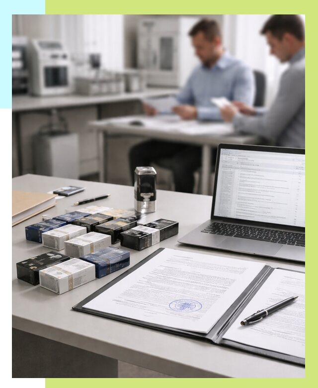 Сертификация сигарет под ключ в Кирове-Чепецке от 48933 р. | Алешин-Крв