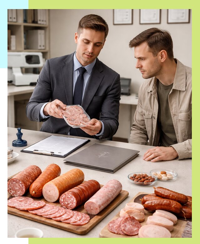 Сертификация колбасных изделий в Кирове-Чепецке от 8156 р. | Алешин-Крв